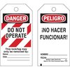 Brady Danger Bilingual Tag, 5-3/4 x 3 In, PK25 66065