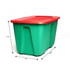 Homz Holiday Storage, Green/Red, Plastic, 32 gal Volume Capacity 6630MXEC.02