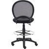 Boss Fabric Drafting Chair, 29-, Armless, Black B16215