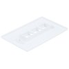 Monoprice WallPlate, Blank, 3 Hole, White 6729