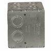 Raco Electrical Box, 45 cu in, Masonry Box, 2 Gang, Galvanized Zinc, Rectangular 696