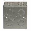 Raco Electrical Box, 45 cu in, Masonry Box, 2 Gangs, Galvanized Zinc 696