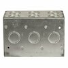 Raco Electrical Box, 67.3 cu in, Masonry Box, 3 Gang, Galvanized Steel, Rectangular 697