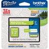 Brother Label, White/Lime Green, .47" x 16.4 ft. TZEMQG35