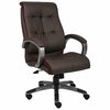 Boss Leather Executive Chair, Fixed, Brown B8771P-BN