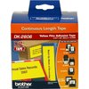 Brother Adhesive Label Tape Cartridge 2-2/5" x 50 ft., Black/Yellow DK2606