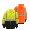Gss Safety Premium Two Tone Hooded Rain Coat, Black 6007-L/XL