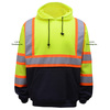 Gss Safety Class 3, 2 Tone Pullover Sweatshirt, Lime 7005-MD