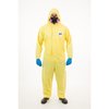 International Enviroguard Hooded Chemical Resistant Coveralls, 12 PK, Yellow, Non-Woven Laminate, Zipper 7015YS-M