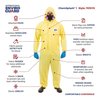 International Enviroguard Hooded Chemical Resistant Coveralls, 12 PK, Yellow, Non-Woven Laminate, Zipper 7015YS-M