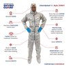 International Enviroguard Hooded Chemical Resistant Coveralls, 6 PK, Gray, Non-Woven Laminate, Zipper 7219GT-L