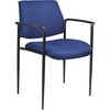 Boss Square Back Diamond Stacking Chair W/Arm In Blue B9503-BE