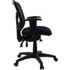 Lorell Managerial Chair, Fabric, 18" to 21.66" Height, Adjustable Arms, Black LLR86802