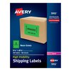 Avery Neon Shipping Labels, Laser, 5-1/2", PK200 5952