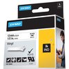 Dymo Label Tape Cartridge, Black/White, Labels/Roll: Continuous 18444