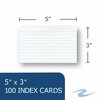 Roaring Spring Case of Index Cards 3"x5", 100 Sheets of White Index Per Pack, Ruled on Front, Blank on Back 74804cs