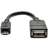 Tripp Lite Micro USB Adapter Cable, Micro, M/F, 6" U052-06N