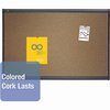 Quartet Colored Cork Board 3ft x 2ft., Graphite B243G