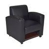 Regency Black Arm Chair, 31" W 29" L 33" H, Fixed, Vinyl Seat, Nova Series 7701JVBK