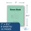 Roaring Spring Pallet of Exam Books, 8.5"x7", 8 sht/16 pg of 15# Recycled White Paper, Heavy Recycled Green Cover 77508PL