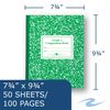 Roaring Spring Pallet of Flexible Green Marble Comp Books, 50 sheets of 15# White Paper, 10"x8", 1" lines-Grade 1 77920PL