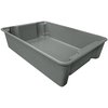 Mfg Tray Hang & Stack Storage Bin, Fiberglass reinforced thermoset composite, 24 in W, Gray, 34.125 in L 790808 GY