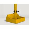 Shaver Industries Mobile Base and Post, 10" H, 20" L, Yellow RWS-MP1