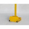 Shaver Industries Mobile Base and Post, 10" H, 20" L, Yellow RWS-MP1