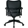 Office Star Desk Chair, Fabric, 18.56" to 22-3/4" Height, Adjustable Arms, Gray 13-V44N1WA
