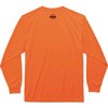 Glowear By Ergodyne LS T-Shirt, Orange, Non-Certified, 2XL 8091