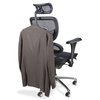 Mooreco Mesh Task Chair, 18" to 21", Adjustable Arms, Black 34729