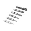 Hhip 6 Piece 4 Flute High Speed Steel End Mill Set With 3/8" Shank 8000-0002