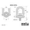 Hhip 7000 kg Standard U-Bar Hoist Ring With M30 X 3.50 Thread 8004-6956