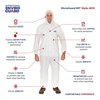 International Enviroguard Coverall w Attached Hood, 5XL, White, PK25, 5XL, 25 PK, White, Microporous Fabric, Zipper 8015