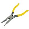 Klein Tools 8 7/16 in D203 Needle Nose Plier, Side Cutter Plastic Dipped Handle D203-8NCR