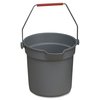Rubbermaid Commercial Bucket, Brute 1 Ea, 10.2 in H, Nickel, Chrome, Gray 296300GY