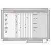 Mastervision 24"x36" Magnetic Steel In/Out Dry Erase Board, Gray Frame GA01110830