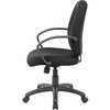 Boss Fabric Task Chair, 18" to 21-1/2", Fixed Arms, Black B500-BK