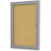 Ghent Enclosed Cork Bulletin Board 36" x 24", 1 Door PA13624K