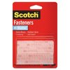 Scotch Reclosable Fastener, Acrylic Adhesive, 3 in, 1 in Wd, Clear, 24 PK RFD7090