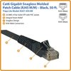 Tripp Lite Cat6 Cable, Snagless, Molded, Black, 50ft N201-050-BK