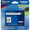 Brother Adhesive TZ Tape (R) Cartridge 0.35"x26-1/5ft., Black/White TZe221