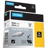 Dymo Rhino Continuous Label Roll Cartridge, Single Side, Polyolefin, 3/8 in x 5 ft, Black on White, Gloss 18053