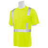 Erb Safety T-Shirt, Class 2, Hi-Viz, Lime, L, Material: 100% Polyester Birdseye Mesh with Moisture Wicking 63049