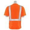 Erb Safety T-Shirt, Class 2, Hi-Viz, Orange, L 61678