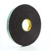 3M Double Sided Tape, 1 in., Black, 36 yd., PK9 4056