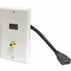 Steren HDMI Pigtail + 1-F81 Decorator Wall Plat 526-111WH