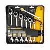 Gearwrench 8 Piece 72-Tooth 12 Point Reversible Ratcheting Combination SAE Wrench Set 9533N