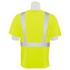 Erb Safety T-Shirt, Class 2, Hi-Viz, Lime, XL 14113