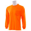Erb Safety T-Shirt, Long Sleeve, Hi-Viz, Orange, 5XL 61796
